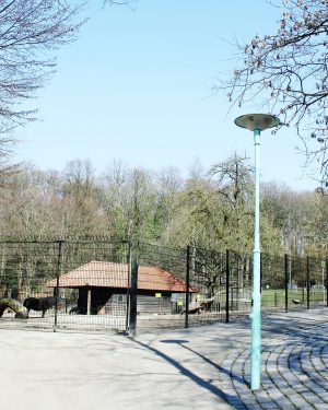 h6r4-a03 Aambos - hertenpark en Kapotte Lamp