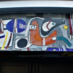 h6r1-g02 Oranje Nassaustraat - Mozaiek van Theo Lenartz h6r1-g02 Oranje Nassaustraat - Mozaiek van Theo Lenartz
