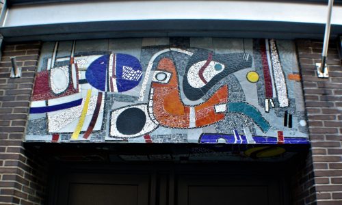 h6r1-g02 Oranje Nassaustraat - Mozaiek van Theo Lenartz
